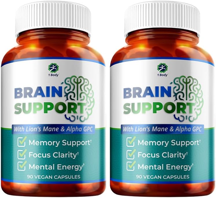 1 Body Brain Supplement - Nootropic with Alpha GPC, Ginkgo & Bacopa - 90 Vegan Capsules - görsel 9