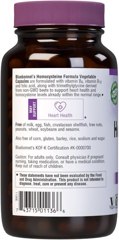 Bluebonnet Homocysteine Formula, 120 Capsules