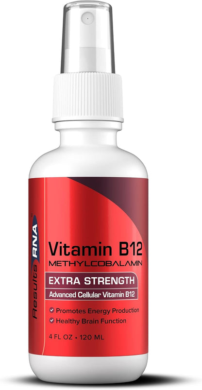 Results RNA - Advanced Cellular Vitamin B12 Methylcobalamin Spray, Supports Heart Health, Good Mood, Energy & Brain Function, Superior Absorption, 118 ml (60 Servings)