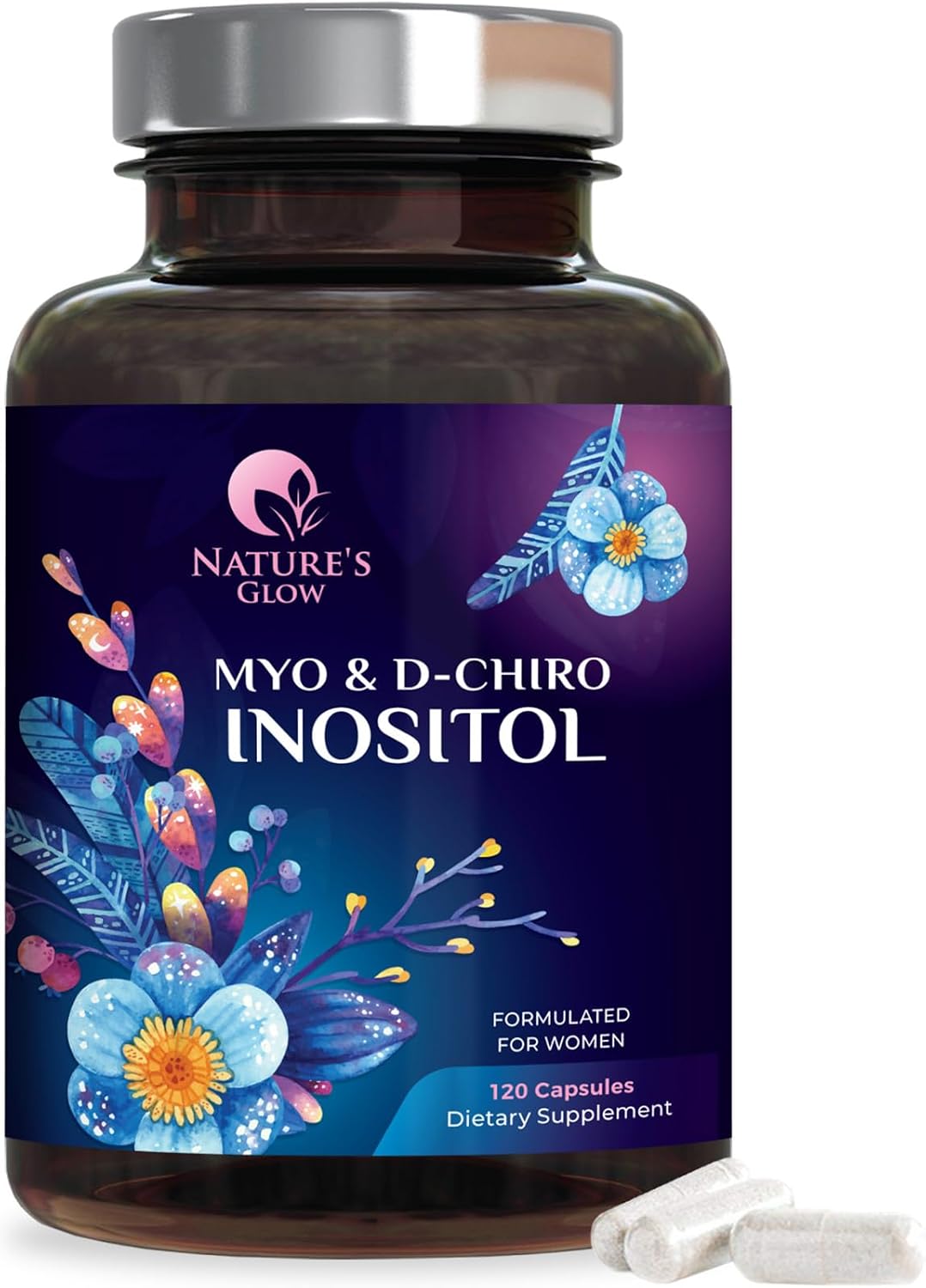 Nature's Glow Myo-Inositol & D-Chiro Inositol 1025 mg – 40:1 Ratio, Vegan, Non-GMO (60 Capsules) - görsel 10
