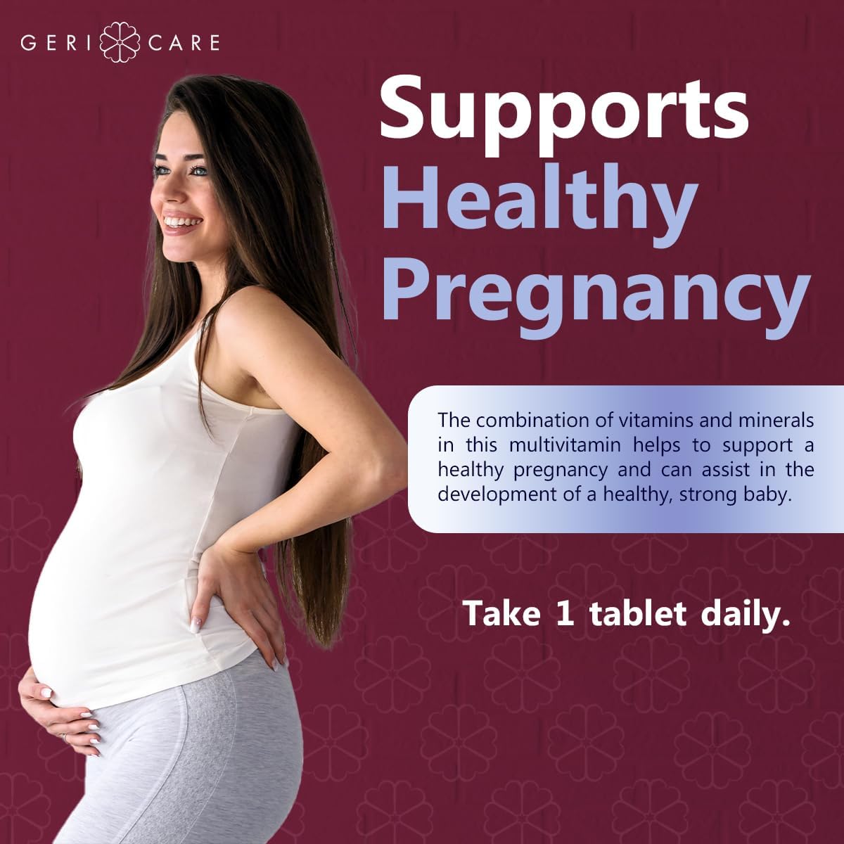 Prenatal Multivitamin by HealthStar for Healthy Mum and Baby - Folate + Vitamin C + Vitamin D + Iron + Calcium + B12 - 100 tablets - görsel 2