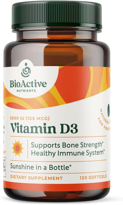 BIOACTIVE NUTRIENTS Vitamin D3 5000 IU - 120 Soft gel capsule Capsules