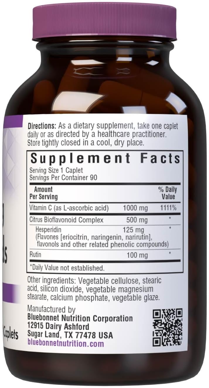 Bluebonnet Vitamin C 1000 mg Plus Bioflavonoids Tablets - görsel 7
