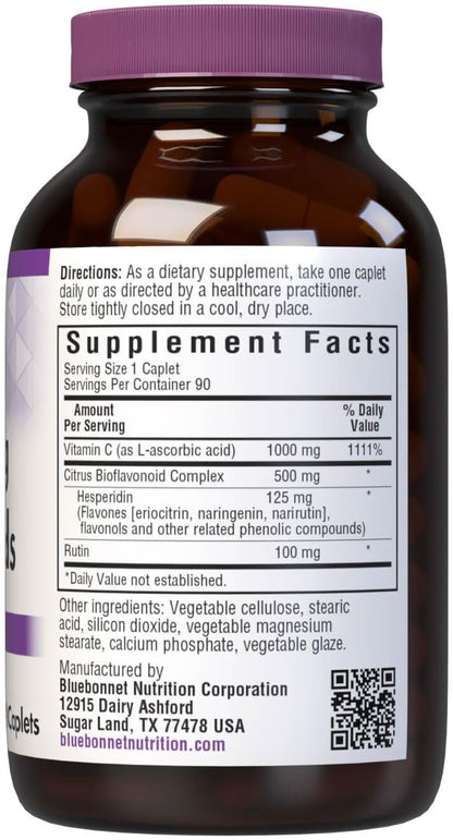 Bluebonnet Vitamin C 1000 mg Plus Bioflavonoids Tablets