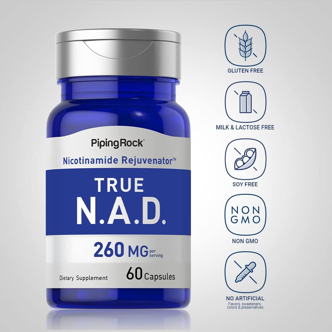 Piping Rock NAD Supplement 260 mg | 60 Quick-Release Capsules - görsel 4