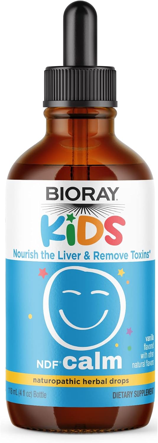 BIORAY Kids NDF Calm, Vanilla – 118 ml – Nourishes the Liver & Removes Toxins – Non-GMO, Vegan, Gluten-free – 2–4 Month Supply - görsel 1