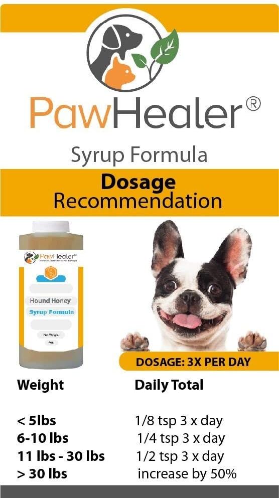 PawHealer® Hound Honey: Trachea Soother Syrup - 150 ml - Natural Herbal Remedy for Symptoms of Collapsed Trachea - Pleasant Taste - Easy to Administer - görsel 2