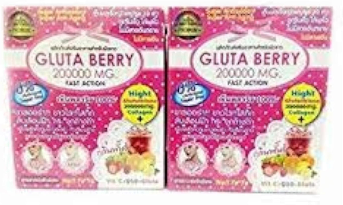 Gluta Berry 200000 mg Drink – Glutathione and Collagen Supplement, Berry Flavour (10 Sachets) - görsel 1