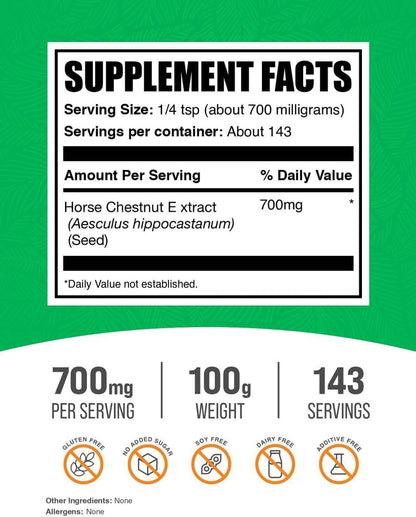 BulkSupplements.com Horse Chestnut Extract Powder
