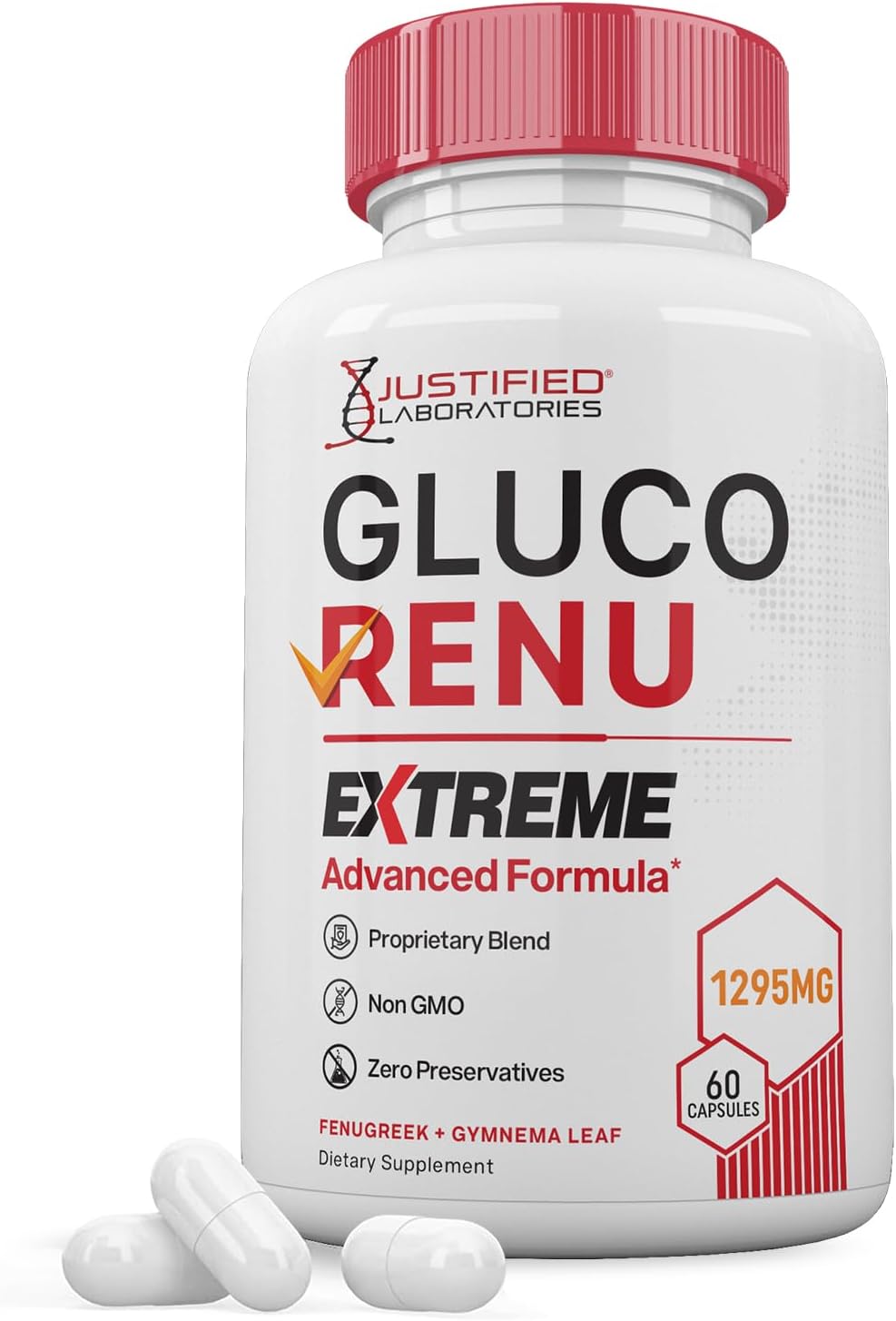 Gluco Renu Extreme - Glucose Support Capsules with Turmeric, Berberine & Resveratrol (60 Capsules) - görsel 1