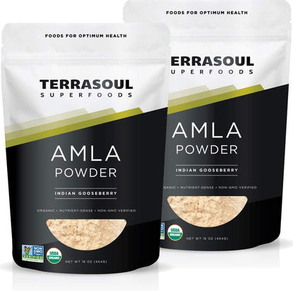 Terrasoul Superfoods Organic Amla Berry Powder (Amalaki), 2 lbs - Rich in Antioxidant Vitamin C