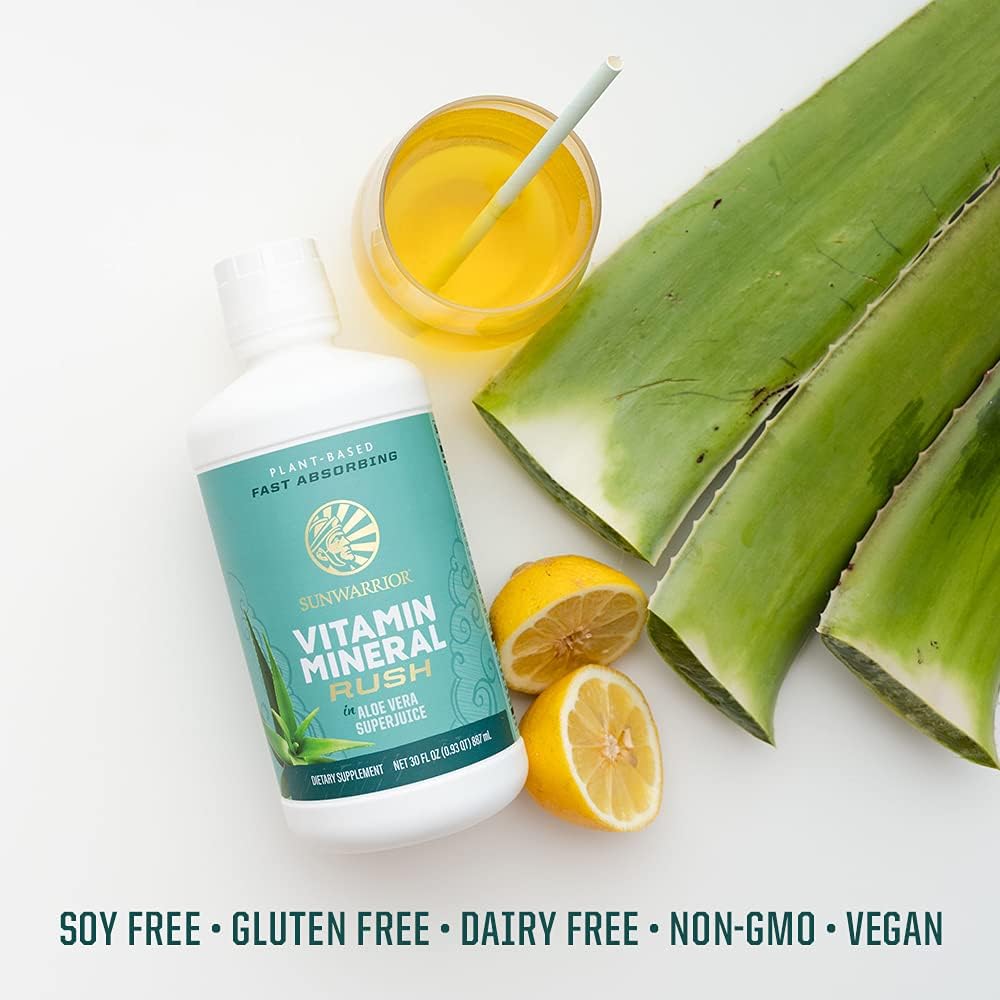 Sunwarrior Vitamin Mineral Rush - Liquid Multivitamin with Aloe Vera, 887 ml - görsel 4