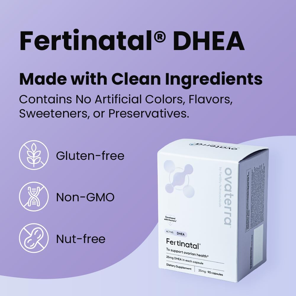 Fertinatal Micronised DHEA Female Natural Plant-Based Fertility Supplement 90-25mg Capsules - görsel 3