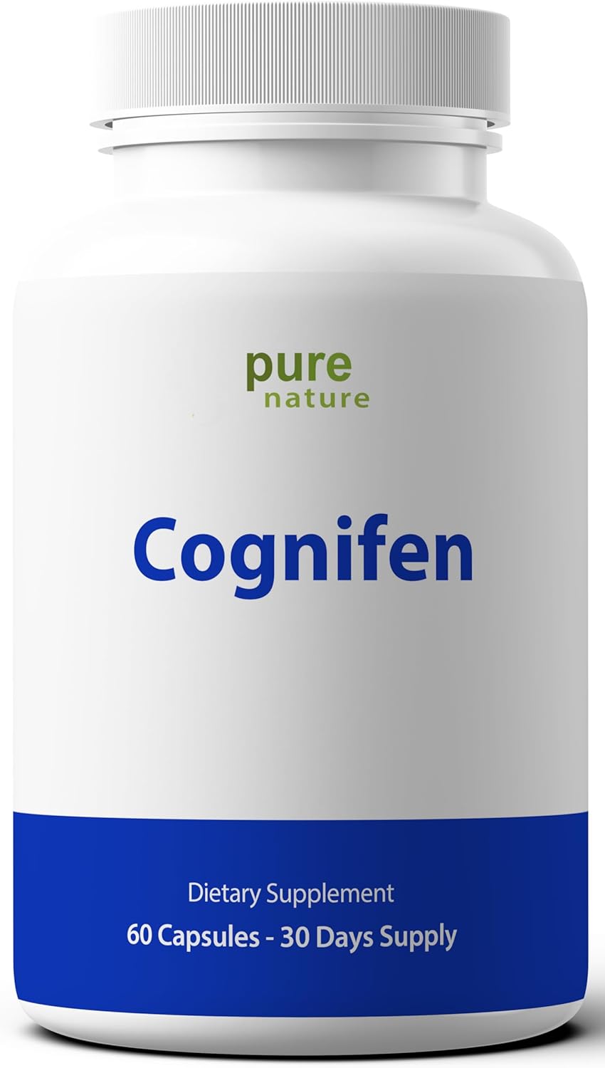 PureNature Cognifen - Nootropic Supplement with Bacopa, Huperzine A, DHA, Choline, and Phosphatidylserine for Memory Support - 60 Capsules - görsel 2