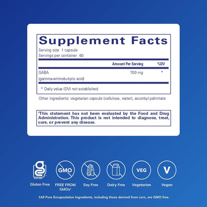 Pure Encapsulations GABA – Amino Acid Supplement – 60 Capsules