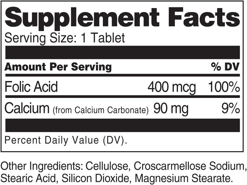 21st Century Folic Acid 400 mcg Tablets, 500 Count (Pack of 2) - görsel 2