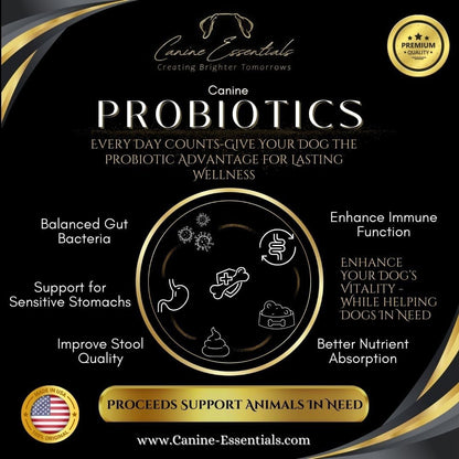 Canine Essentials Probiotics for Dogs – Duck Flavour – 90 Chews (227 g) – Digestive & Immune Support