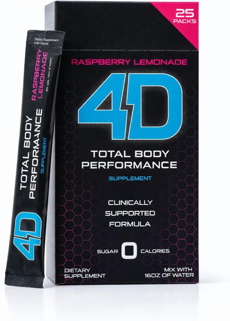 4D - Tropical Punch Drink Mix (25 Sachets) - Zero Calorie Energy & Multivitamin Powder - görsel 8