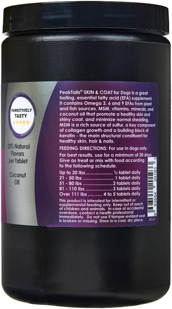 Kala Health PeakTails Skin & Coat Support for Dogs – 150 Chewable Tablets - görsel 3
