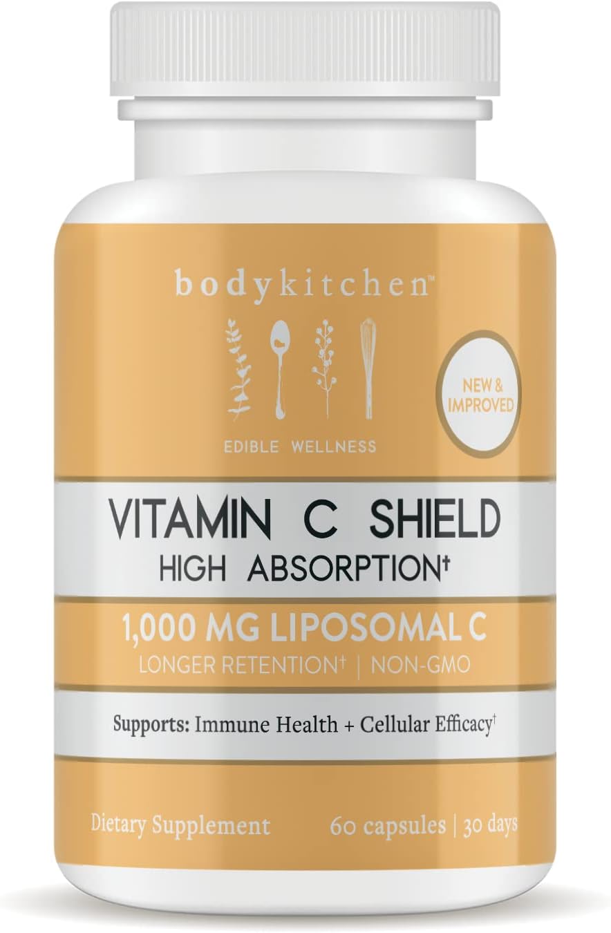 Body Kitchen Liposomal Vitamin C Shield – 1000mg PureWay-C, High Absorption, Non-GMO, 60 Veggie Caps - görsel 1