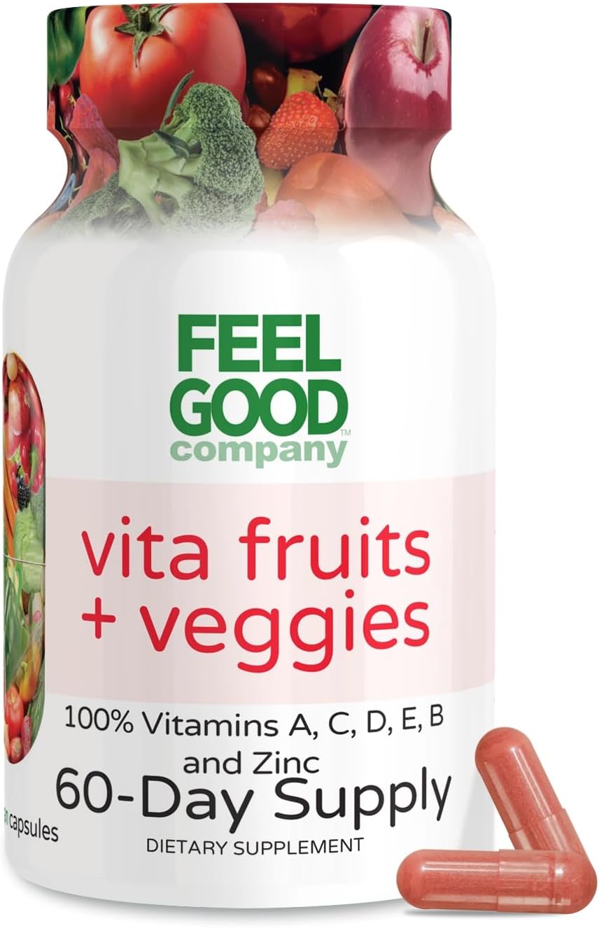 Vita Fruits and Veggies Capsules – Organic Superfood Multivitamin with 25 Ingredients - görsel 1