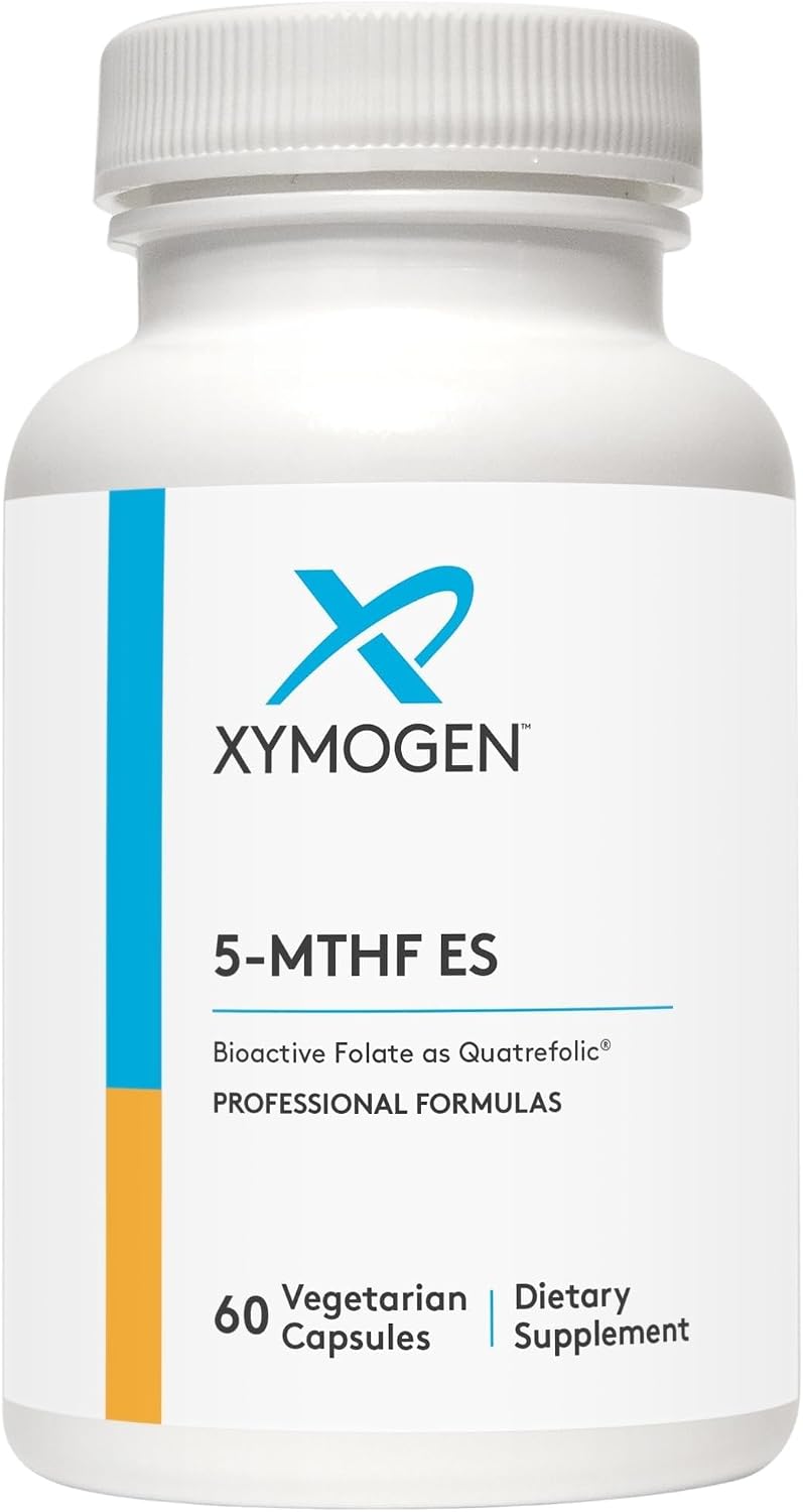 XYMOGEN 5-MTHF ES - Bioactive Folate Food Supplement - 17,000 mcg (as Quatrefolic) - 60 Capsules - görsel 1