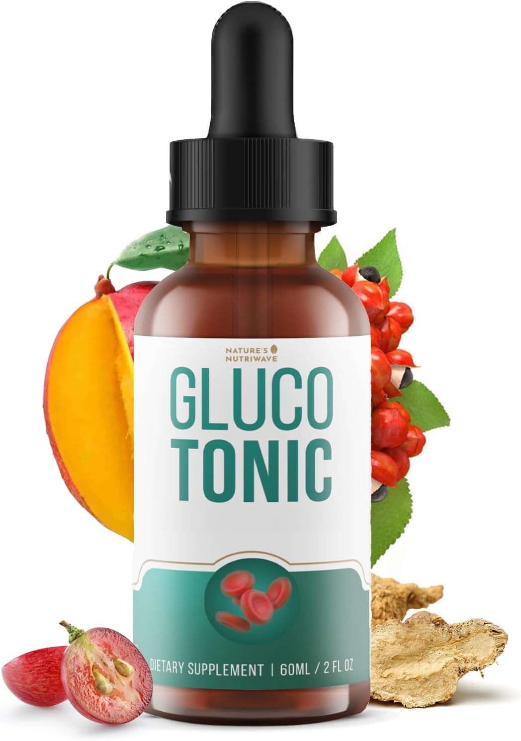 GlucoTonic Drops – Chromium & Herbal Liquid – 60ml (1 Month Supply) - görsel 1