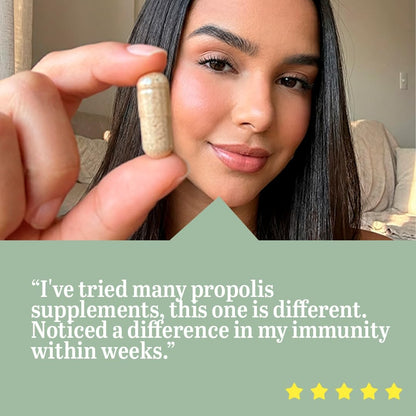 Beelife Green Propolis Capsules – 100% Brazilian Green Propolis, Immune Support, Antioxidant Booster – 120 Capsules (60-Day Supply)