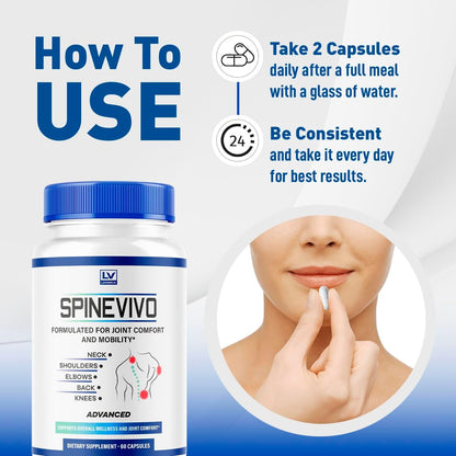 (2 Pack) Spine Vivo Plus Capsules – 120 Capsules for 2 Months