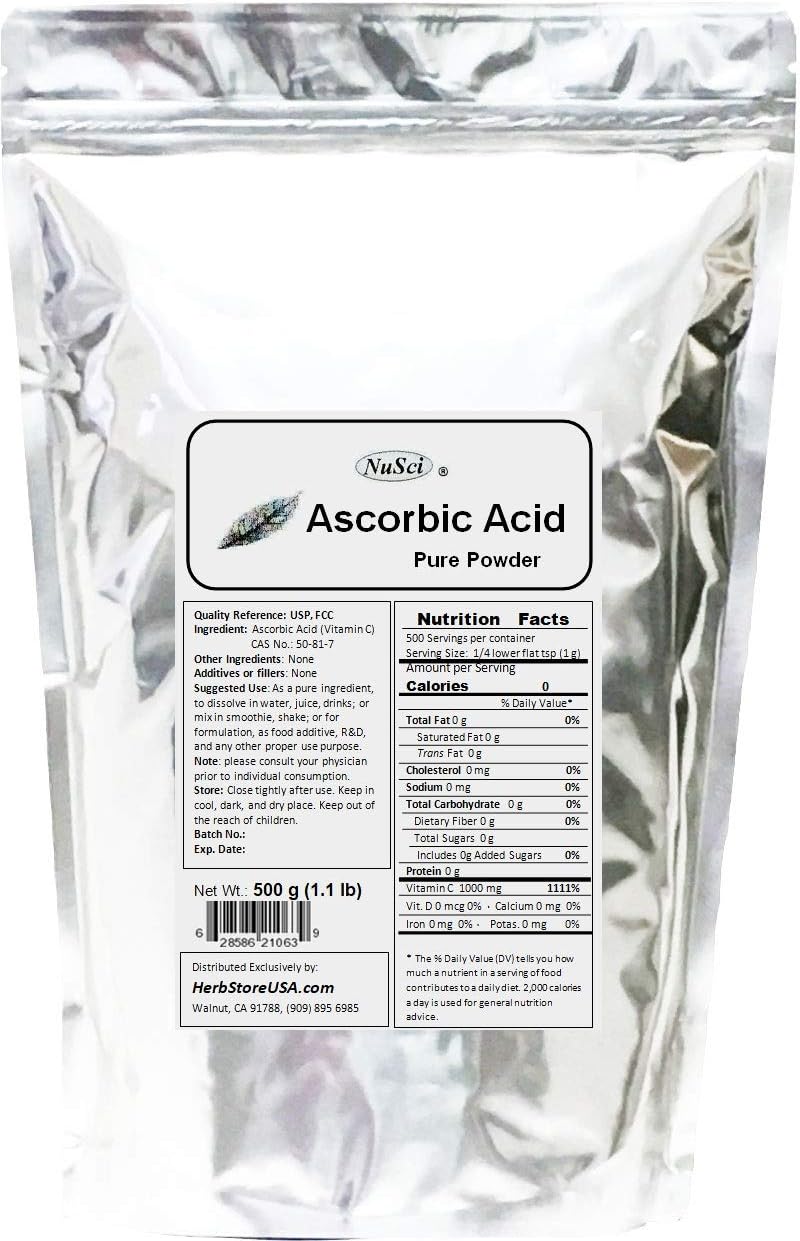 Ascorbic Acid Vitamin C Pure Powder - USP & FCC Quality (2270 g / 5 lb) - görsel 3