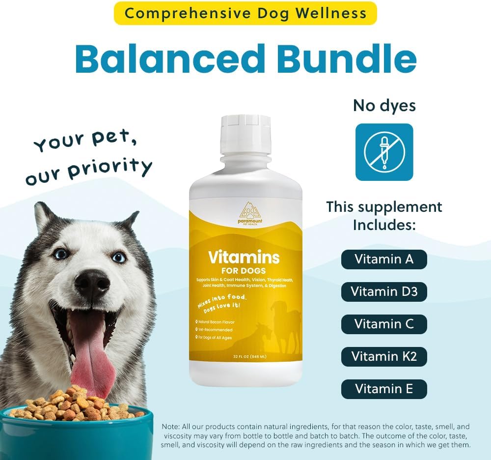 Liquid Multivitamin for Dogs with Probiotics, 8 in 1 Vitamins for Immune Support, Energy & Digestion, High Absorption, Made in USA, 946 ml - görsel 7