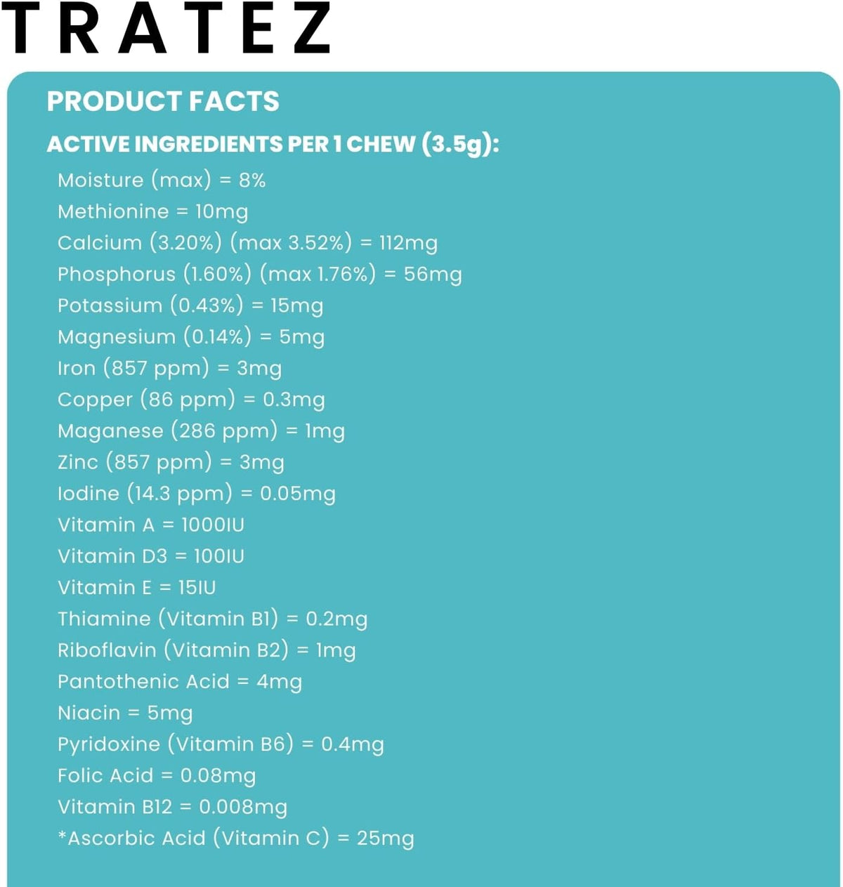 TRATEZ Multivitamin for Dogs - 25-in-1 Daily Soft Chews with Essential Vitamins & Minerals - Immune, Skin, Joint, Heart & Digestive Support - 60 Chews - görsel 8