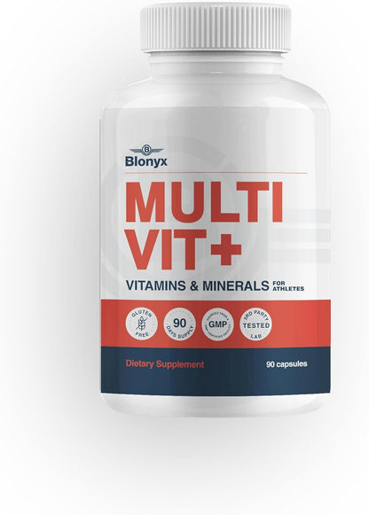 Multivit+ Athlete's Multivitamin – Whole Food-Sourced Nutrients, Supports Performance & Muscle Health, 90 Day Supply