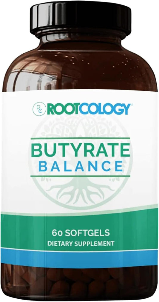 Rootcology Butyrate Balance - Postbiotic with Tributyrin for Gut and Immune Health - 60 Softgels