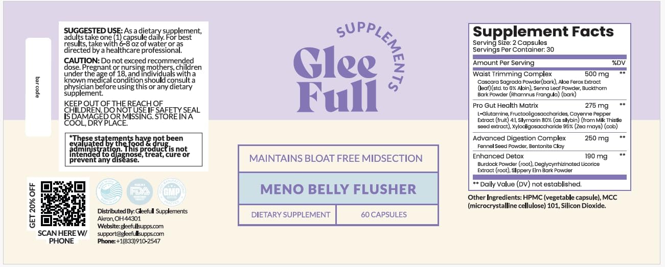 GleeFull Meno Belly Flusher – Menopause Supplement for Women - görsel 6