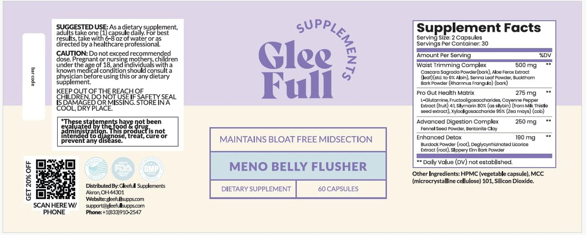 GleeFull Meno Belly Flusher – Menopause Supplement for Women - görsel 6