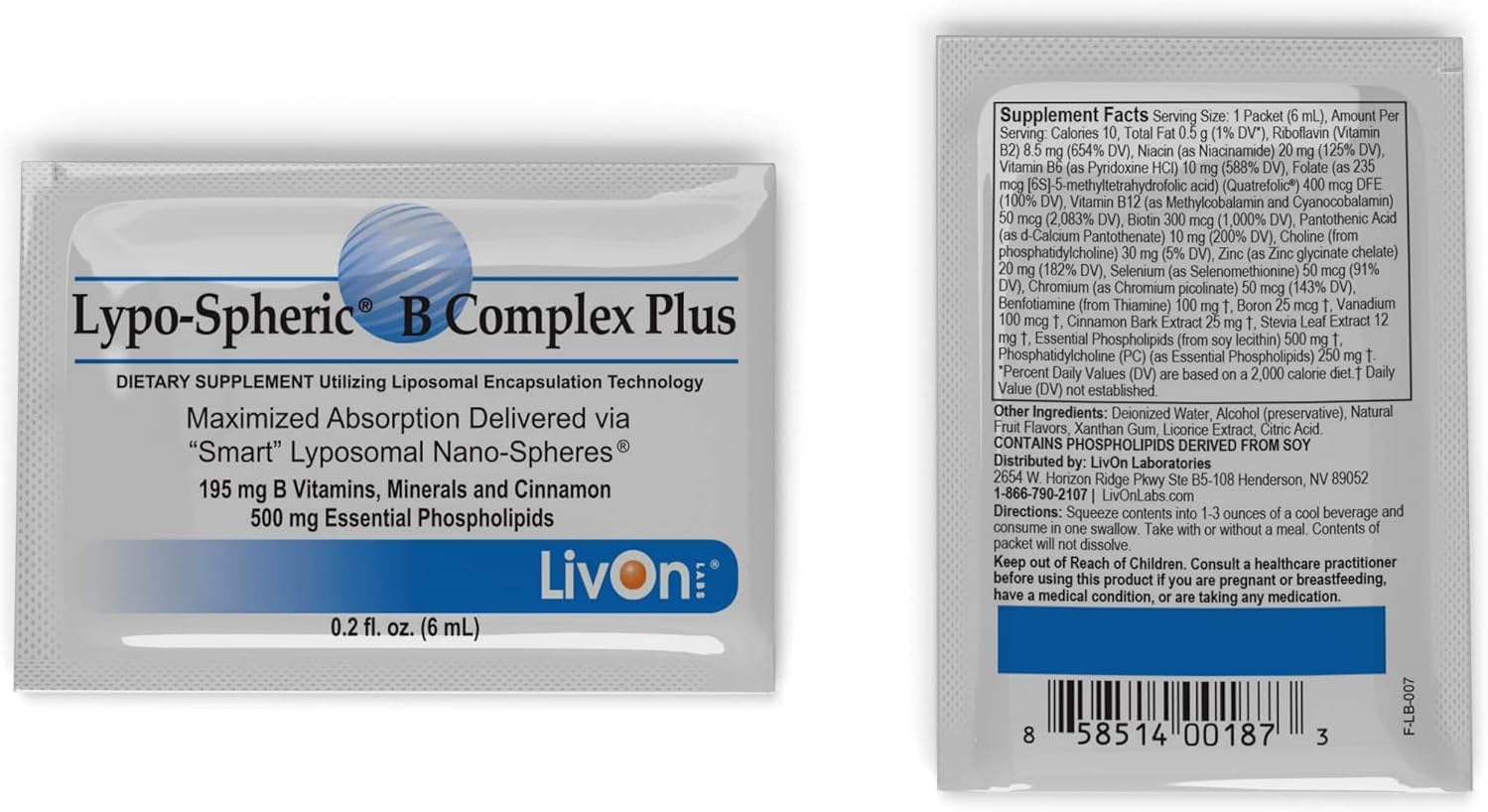 Lypo-Spheric B Complex Plus - 30 Packets - görsel 7