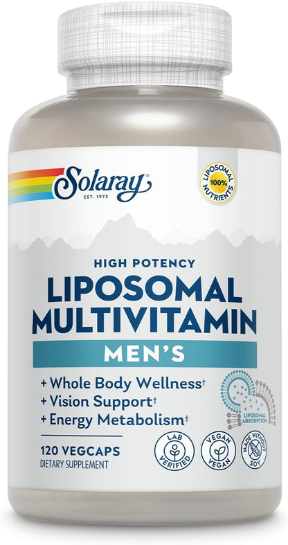 SOLARAY Liposomal Multivitamin for Women – Enhanced Absorption, High Potency with Iron, 120 VegCaps