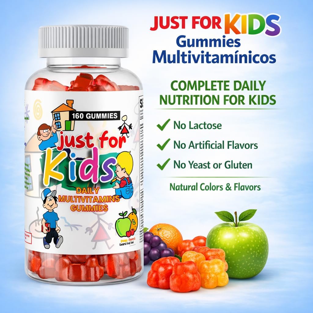 Nutrisalud Products Kids Multivitamin Gummies – 160 Count, Natural Fruit Flavours with Vitamins C, D, B6, B12 & Zinc - görsel 2