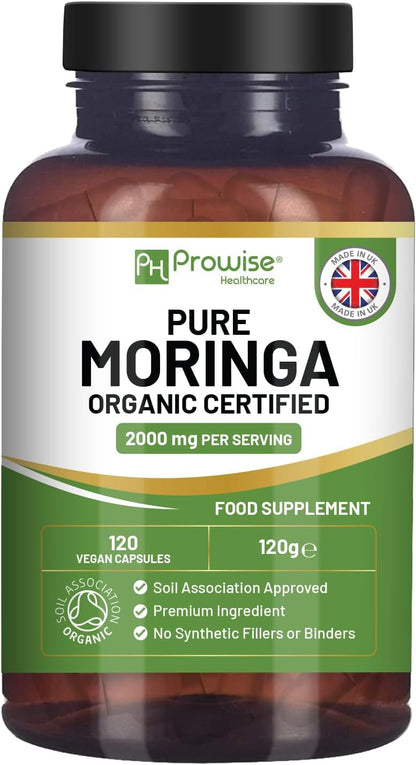 Prowise Health care Moringa Capsules 2000mg - 120 Vegan Capsules