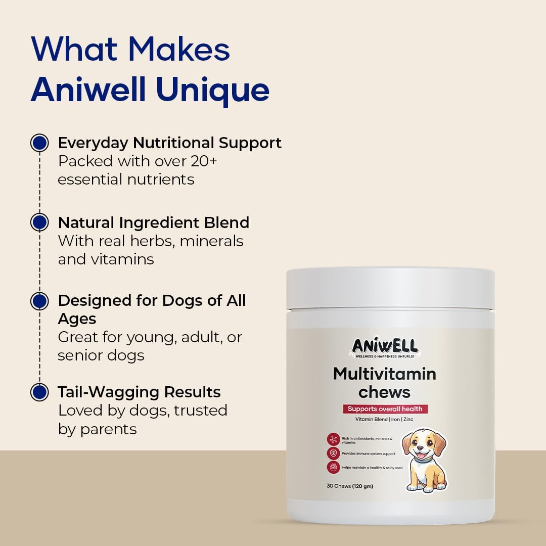 Aniwell Dog Multivitamin Chews: 10-in-1 Daily Immune, Allergy & Joint Support - görsel 6