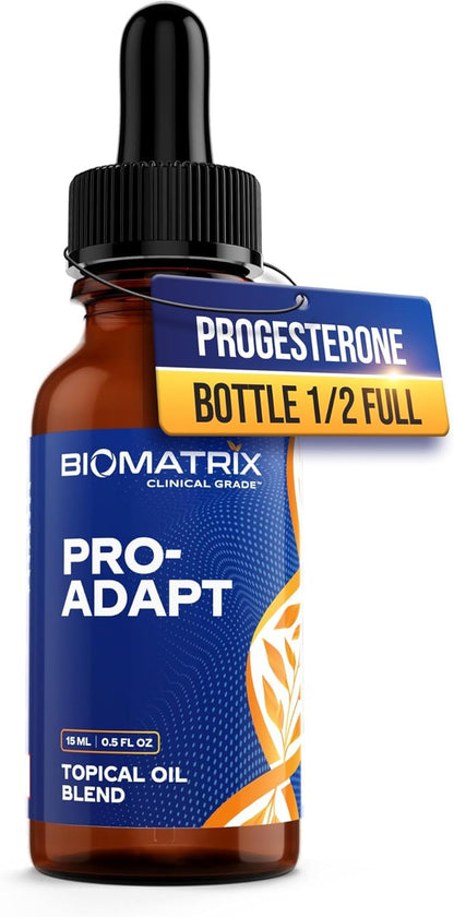 BioMatrix Pro-Adapt Topical Oil with Progesterone, Vitamin E, and Rice Bran Oil – 15 mL