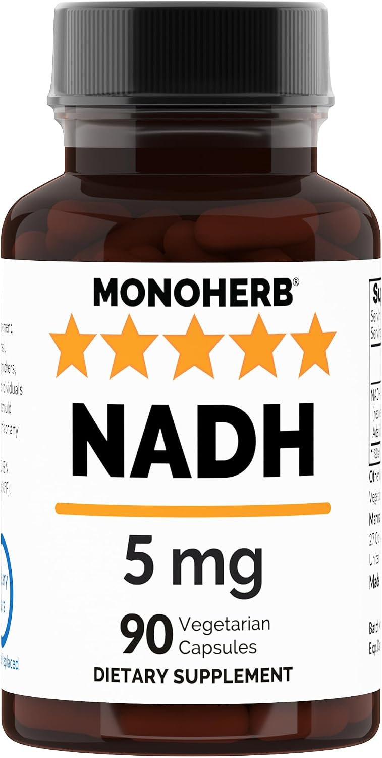 MONOHERB NADH 5 mg 90 Vegan Capsules - görsel 1