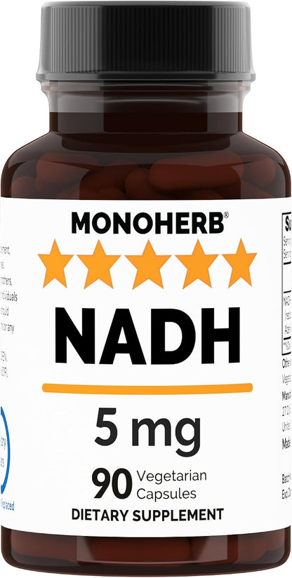 MONOHERB NADH 5 mg 90 Vegan Capsules