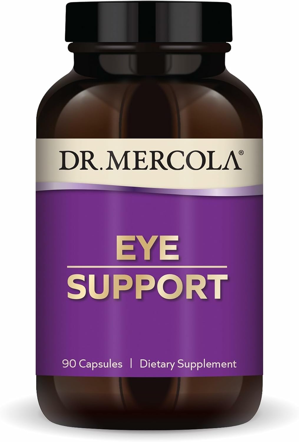 Dr. Mercola Eye Support – Supports Eye & Vision Health with Lutein, Zeaxanthin, Organic Astaxanthin & Black Currant – Non-GMO, Gluten-Free & Soya Free – 90 Capsules - görsel 1