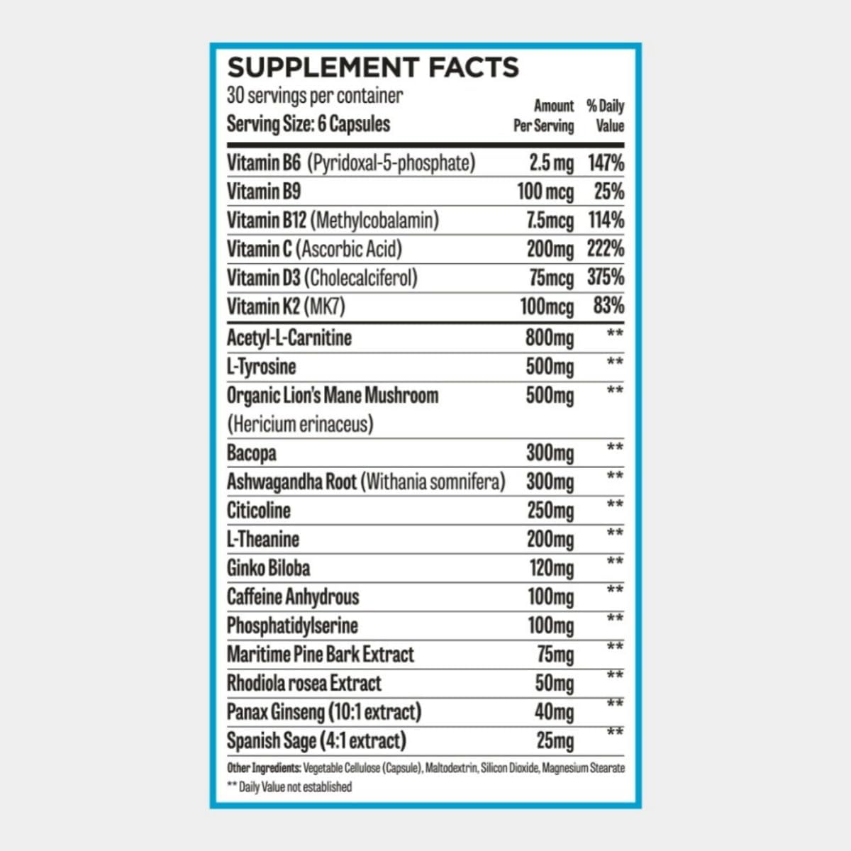 Genuine Hunter Focus Premium Nootropic Brain Supplement for Memory and Focus - görsel 5
