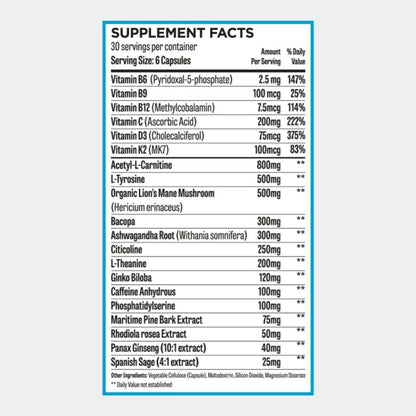 Genuine Hunter Focus Premium Nootropic Brain Supplement for Memory and Focus