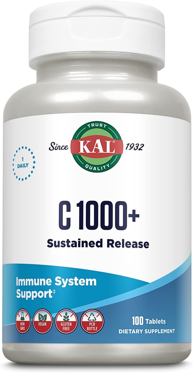 KAL C-1000 Plus Sustained Release Tablets, 1000 mg, 100 Count - görsel 1