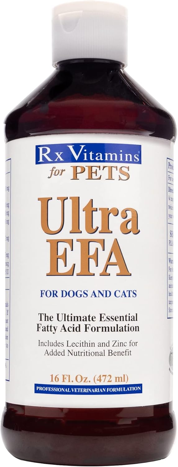 Rx Vitamins for Pets Ultra EFA for Dogs & Cats - Veterinary Essential Fatty Acid Formula, 473 ml – Image 1