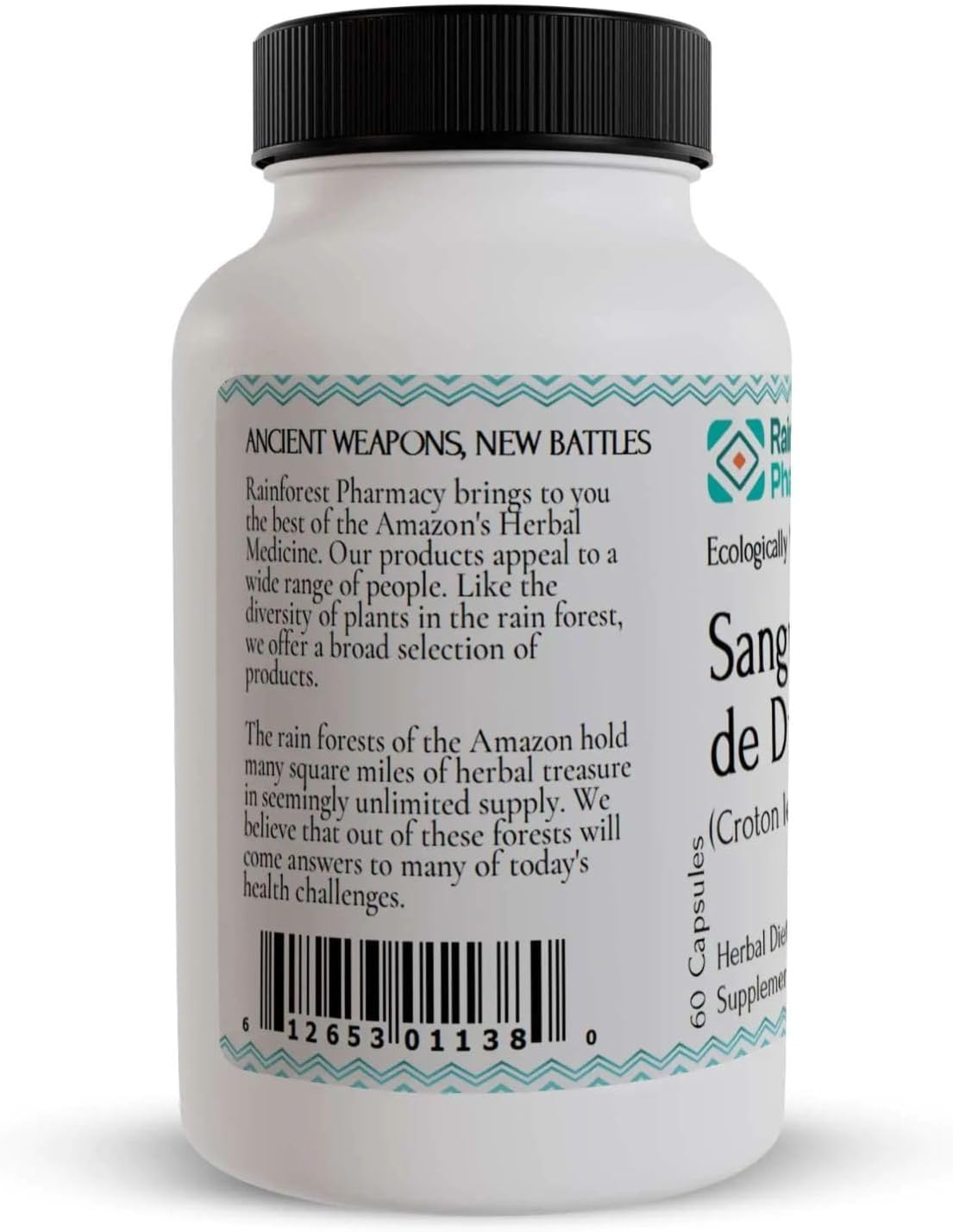 Sangre de Drago 60 Vegetarian Capsules 200 mg – 100% Pure Peruvian Ecologically Wildcrafted Croton Lechleri Dragon's Blood for Digestive and Skin Health - görsel 2